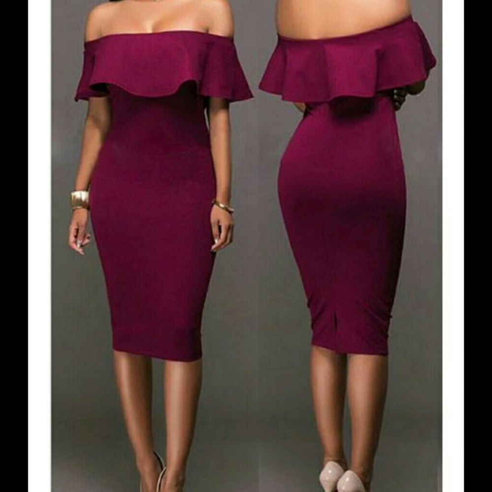 Off the shoulder black Suede dress